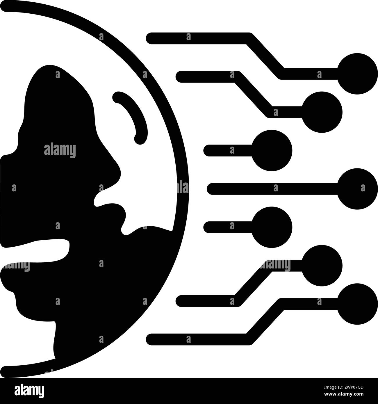 Icona per dati globali, globale Illustrazione Vettoriale