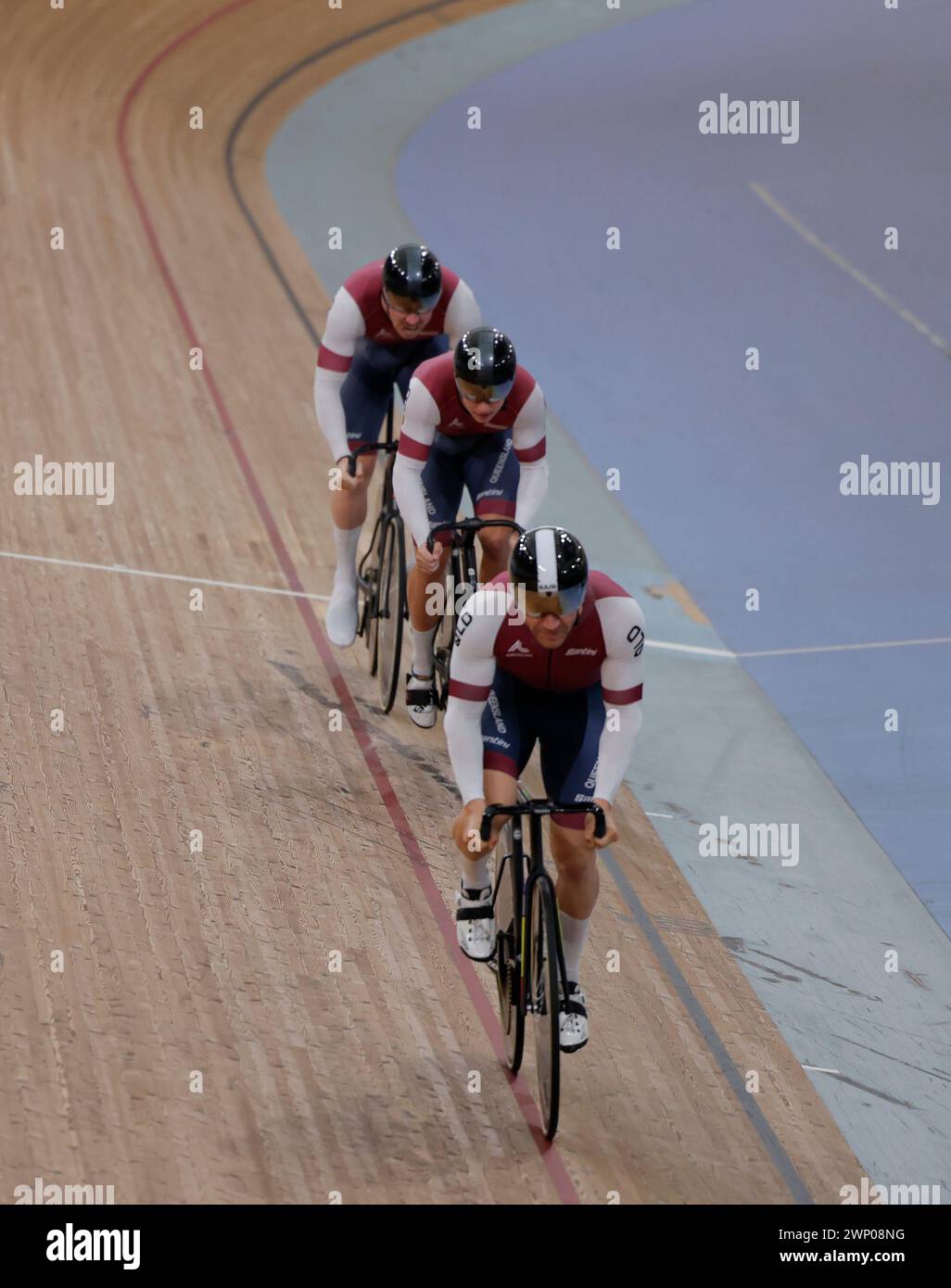 Sleeman Sports Complex 5 marzo 2024: Azione della finale Mens Team Sprint ai Campionati nazionali AusCycling Track, Anna Meares Velodrome (Promediapix/SPP) crediti: SPP Sport Press Photo. /Alamy Live News Foto Stock