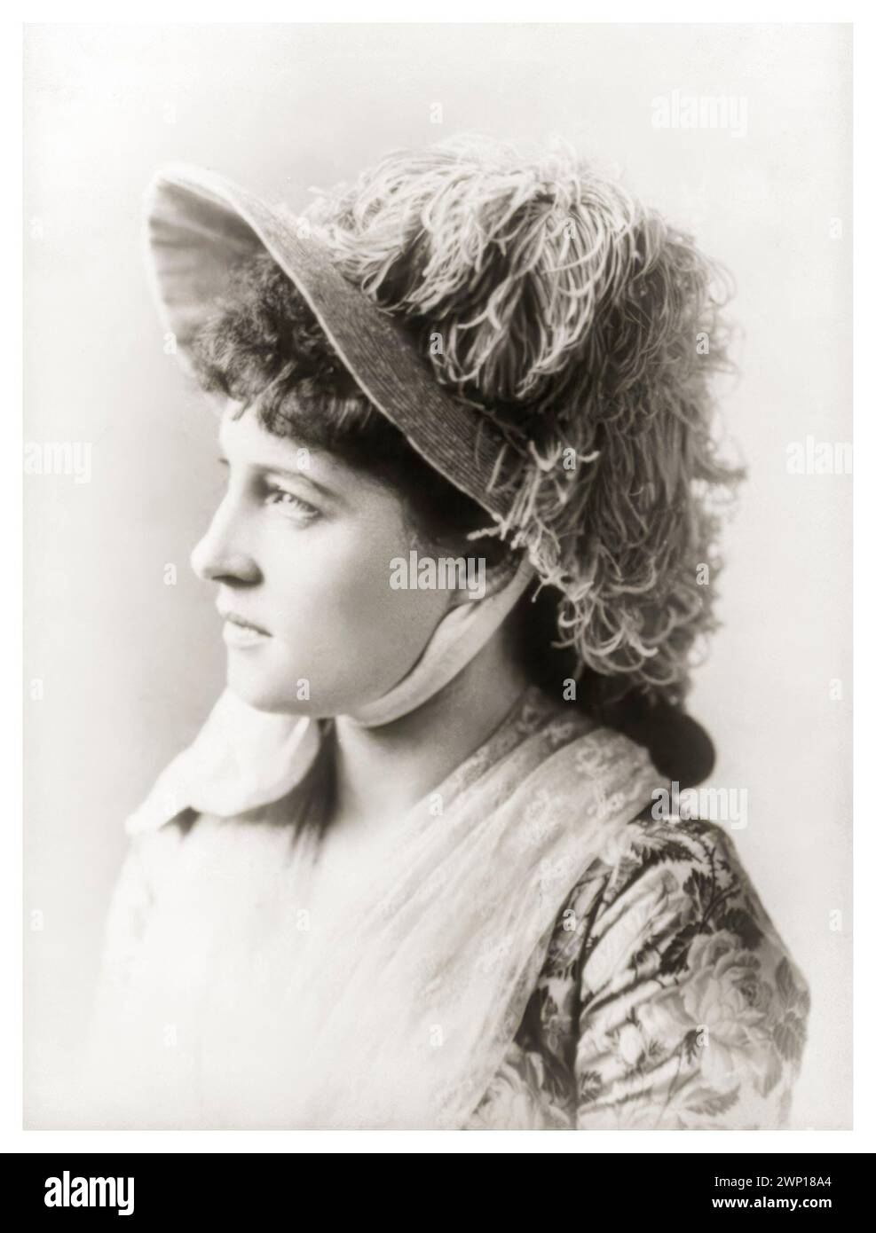 Lillie Langtry (1853-1929), socialite britannica, attrice teatrale e produttrice, ritratto di Napoleon Sarony, circa 1882 Foto Stock