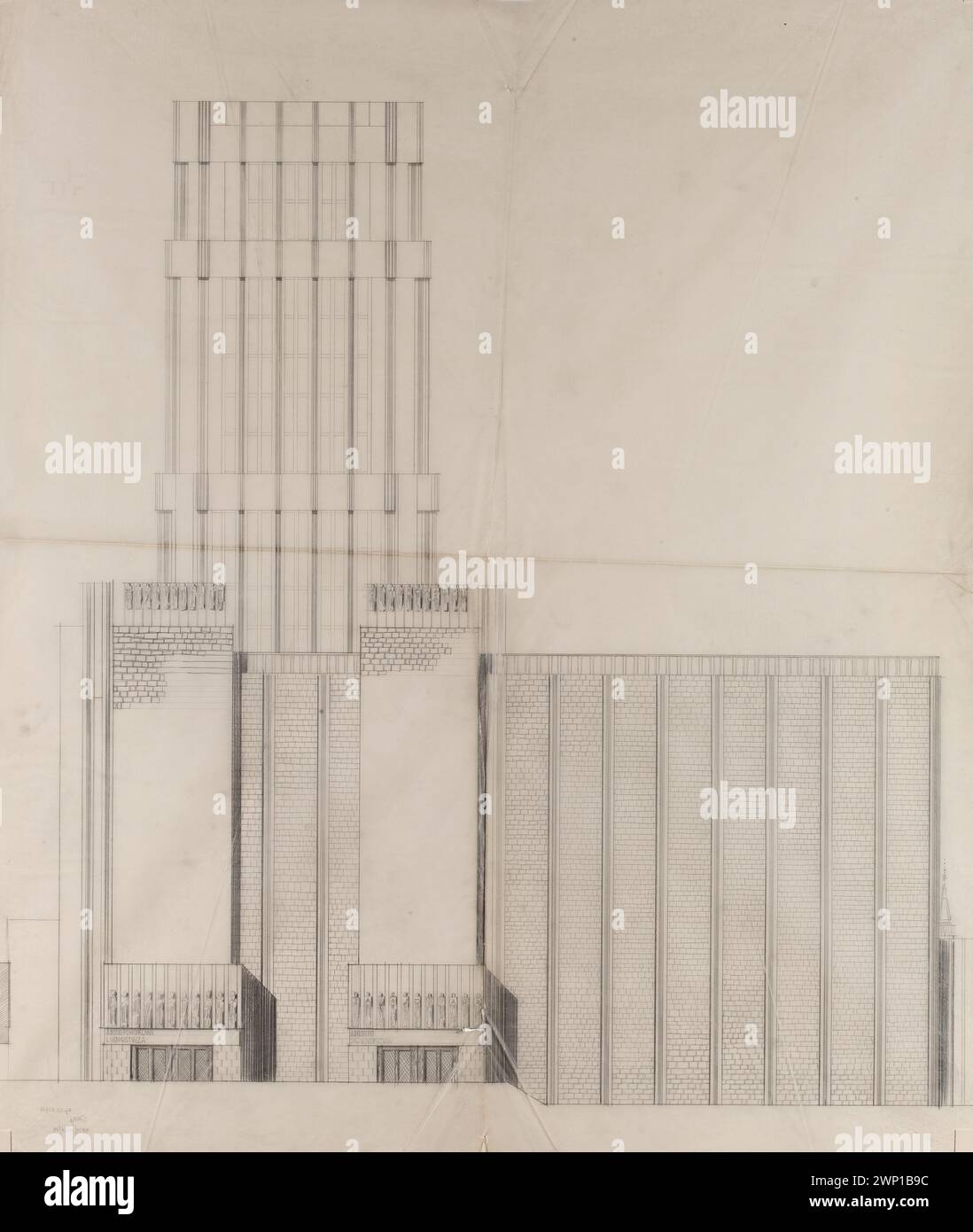 L'architetto Bohdan Pniewski, noto per i progetti tra cui il Tempio della Divina Provvidenza nel distretto di Varsavia del Maresciallo Piłsudski, con oggetti del suo lavoro acquisiti come doni, relativi all'architettura della chiesa. Foto Stock