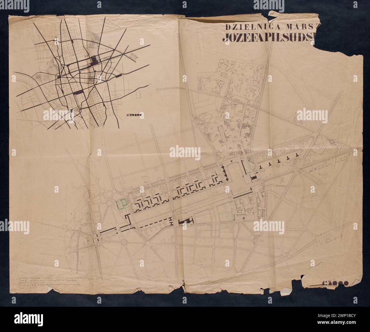 Il distretto del maresciallo Piłsudski a Varsavia contiene progetti architettonici di Pniewski Bohdan, tra cui chiese e il Tempio della Divina Provvidenza, documentati nella collezione Bohdan Pniewski e nella provenienza Dar, con coinvolgimento nella pianificazione urbana. Foto Stock