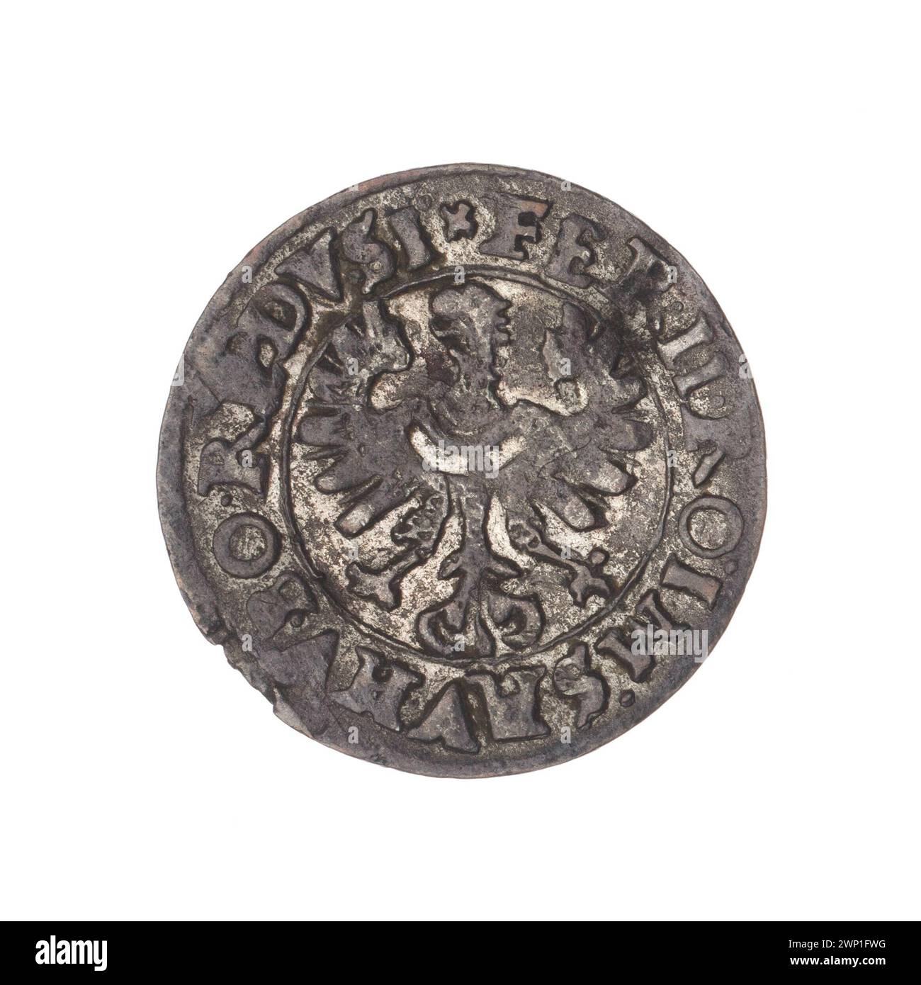 3 Krajcary; Ferdynand II Asburgo (imperatore romano-tedesco; 1617-1637); 1622 (1622-00-00-1622-00-00-00); lettere, lettere D - a, lettere ST, monete cittadine, monogramma ST, Aquila Slesia (iconogr.), aquile Foto Stock