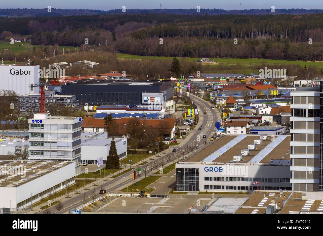 05.03.2024, Mindelheim im Unterallgäu, Luftbilder, Allgäuer Strasse
