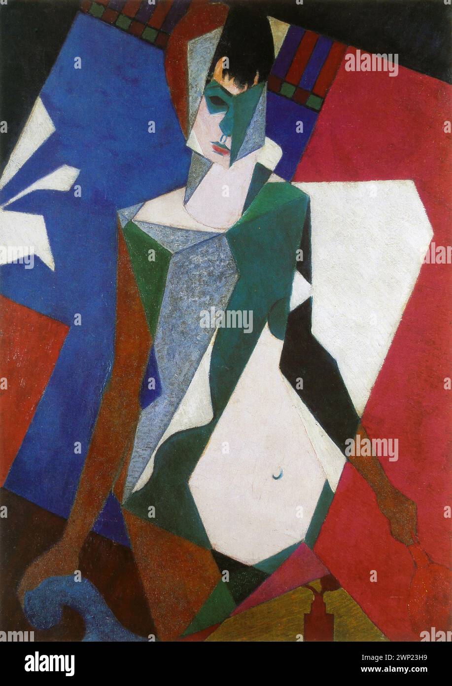 Jean Metzinger, aprile 1916, Femme au miroir (Femme à sa toilette, Lady at Her Dressing Table), olio su tela, 92,4 x 65,1 cm, collezione privata Foto Stock