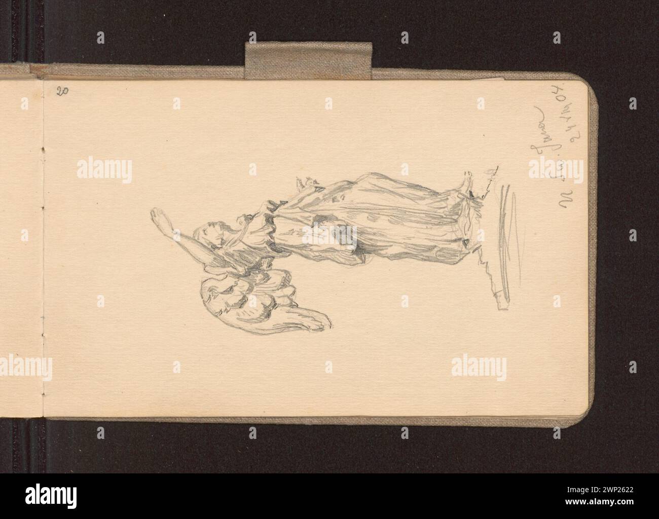 Una rappresentazione del 1904 di Ferdynand Ruszczyc di angeli e sculture religiose all'interno della chiesa di San Giovanni Battista e San Giovanni Evangelista a Vilnius. Foto Stock