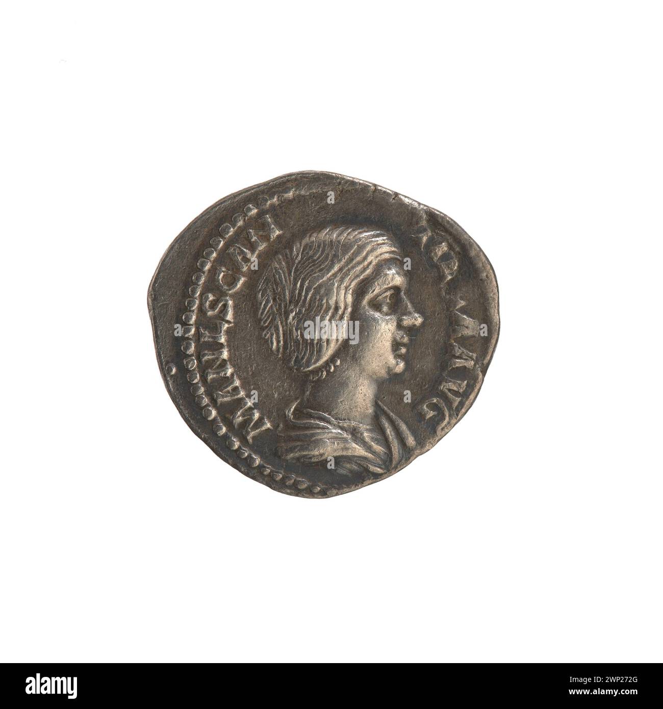 Denar (BECKERA FALSEF); Becker, Carl Wilhelm (contraffazione di monete; 1772-1830), Manlia Scantylla (FL. 193; imperatrice romana 28.3-1,6.193); 193 (per l'originale) (193-00-00-193-00-00-00-00); Foto Stock
