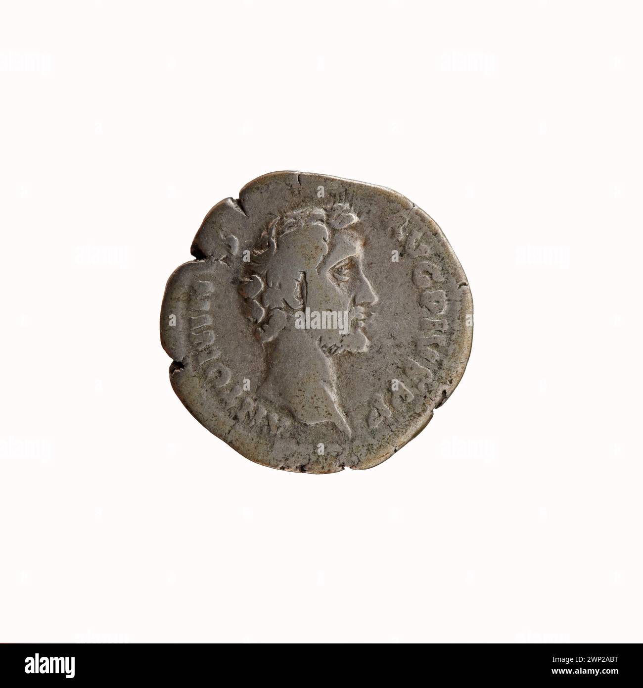 Denario; Antonino Pio (86-161; imperatore romano 138-161); 139 (139-00-00-139-00-00-00); Foto Stock