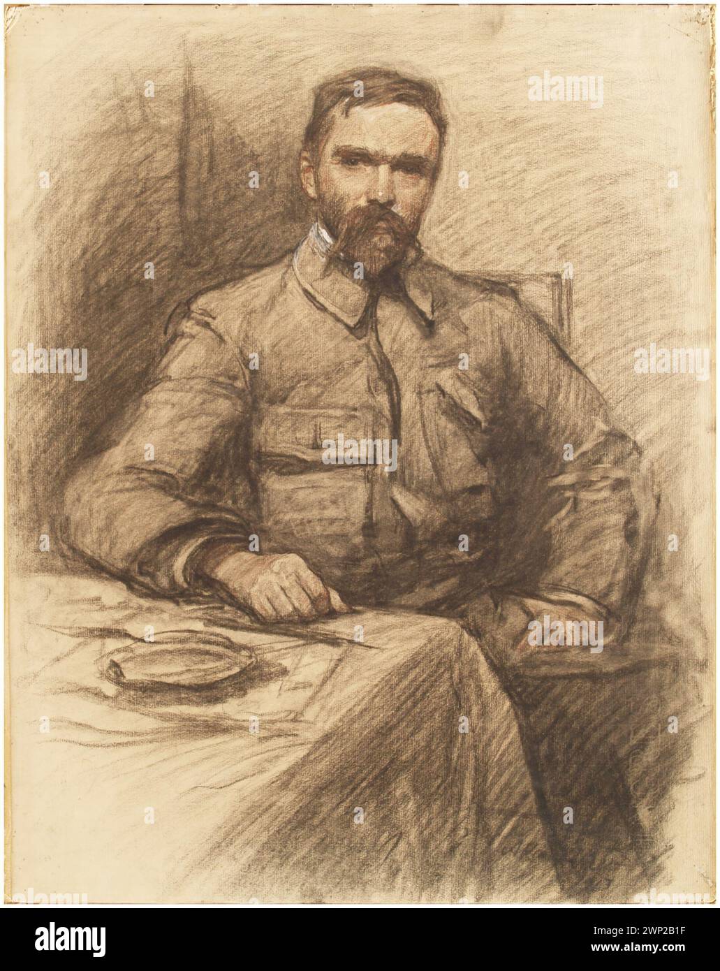 Ritratto di Józef Pi Sudski; pietre, Antoni (1860-1933); 1913 (1913-00-00-1913-00-00-00); Museo Józef Piłsudski del Belvedere (Varsavia - 1936-1939), Museo dell'Esercito polacco (Varsavia - 1920-), Museo dell'Esercito polacco (Varsavia - 1920-) - collezione, giovane Polonia (stile), Partage Plus, Piłsudski, Józef (1867- 1935), Piłsudski, Józef (1867-1935)-iconografia, Zagórska, Aniela (1890-1943), Zagórska, Aniela (1890-1943)-collezioni, pittura polacca, uomini, politici, polacco (cultura), ritratti, ritratti di uomini, ritratti militari, trasmissione (provenienza), militari Foto Stock