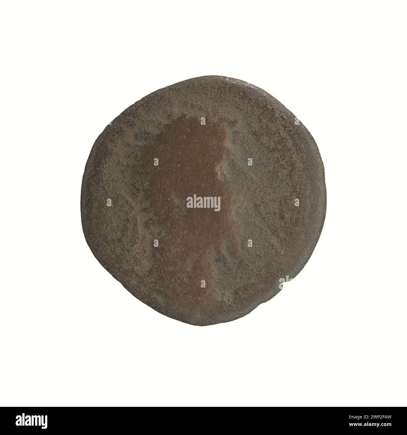 COME moneta raffigurante l'imperatore romano Lucio vero, che regnò dal 161 al 169, coniata tra il 168 e il 169, mostrando ritratti imperiali e iscrizioni. Foto Stock