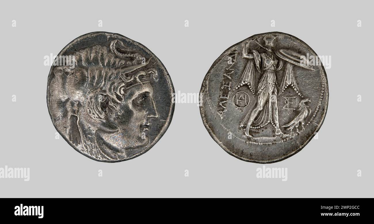 Tetradrachma; Tolomeo e Soter (W Adca Egitto; 323-283 a.C.); 310 - 305 a.C. (310-00-00-305-00-00-00); reparto monete greche Foto Stock