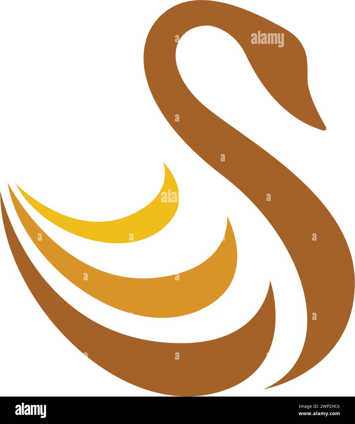 Swan modello logo illustrazione vettoriale design Illustrazione Vettoriale