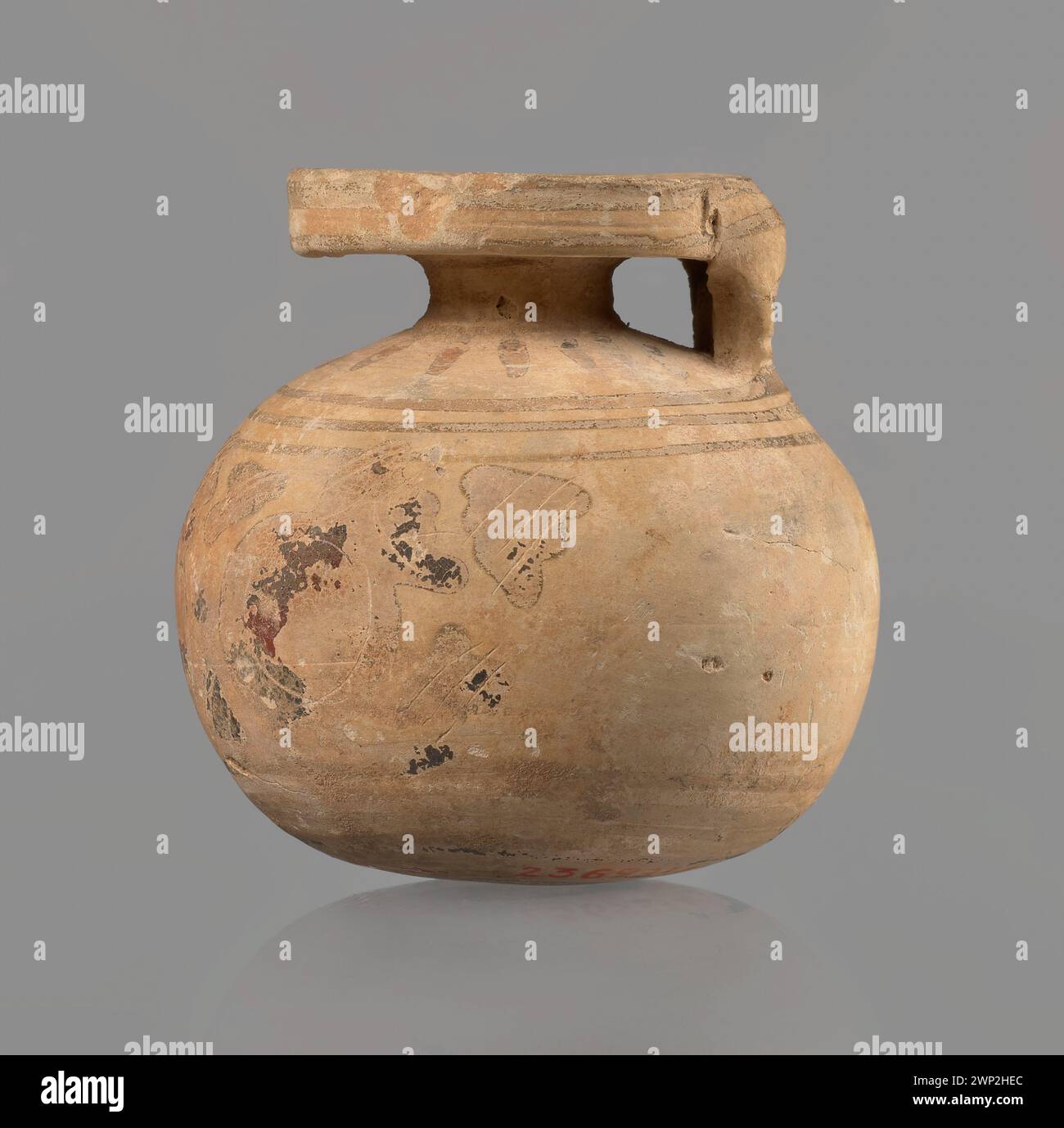 Un Aryballos di un'officina corinzia sconosciuta, datato al 580–570 a.C., utilizzato per conservare oli o profumi. Foto Stock