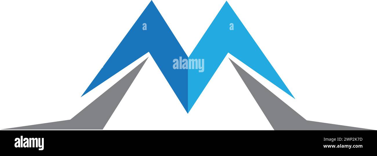 M Lettera Logo aziendale Modello icona Vettore Illustrazione Vettoriale