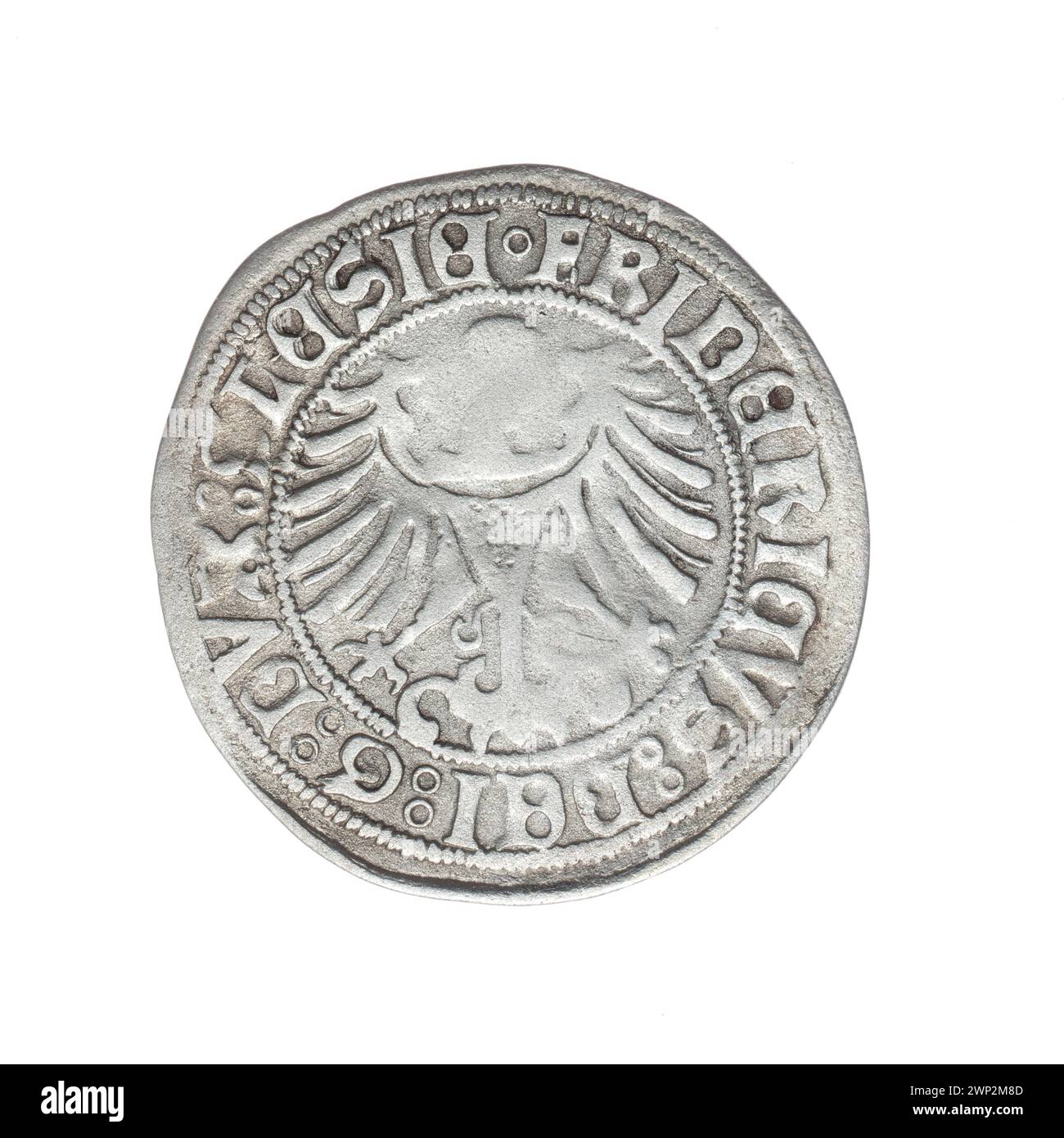 penny; Fryderyk II (KSI Brzesko-Legnicki; 1480-1547); 1505-1547 (1505-00-00-1547-00-00-00); Jadwiga Śląska (St. - Circa 1179-1243), modello di chiesa, Aquila slesiana (iconogr.), Aquile Foto Stock