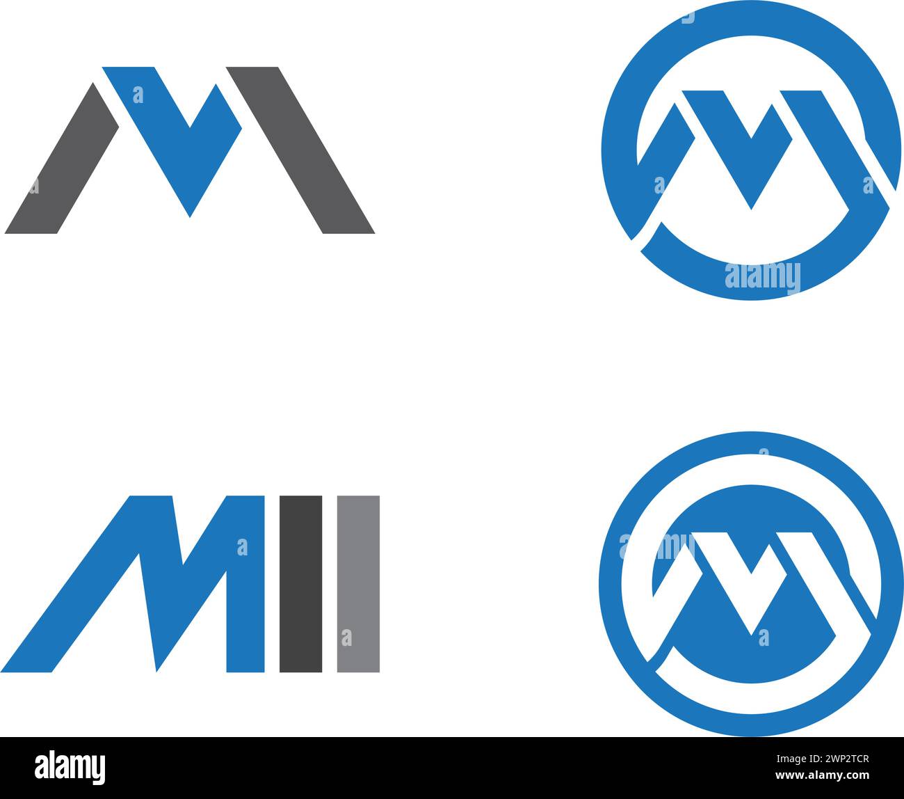 M Lettera Logo aziendale Modello icona Vettore Illustrazione Vettoriale