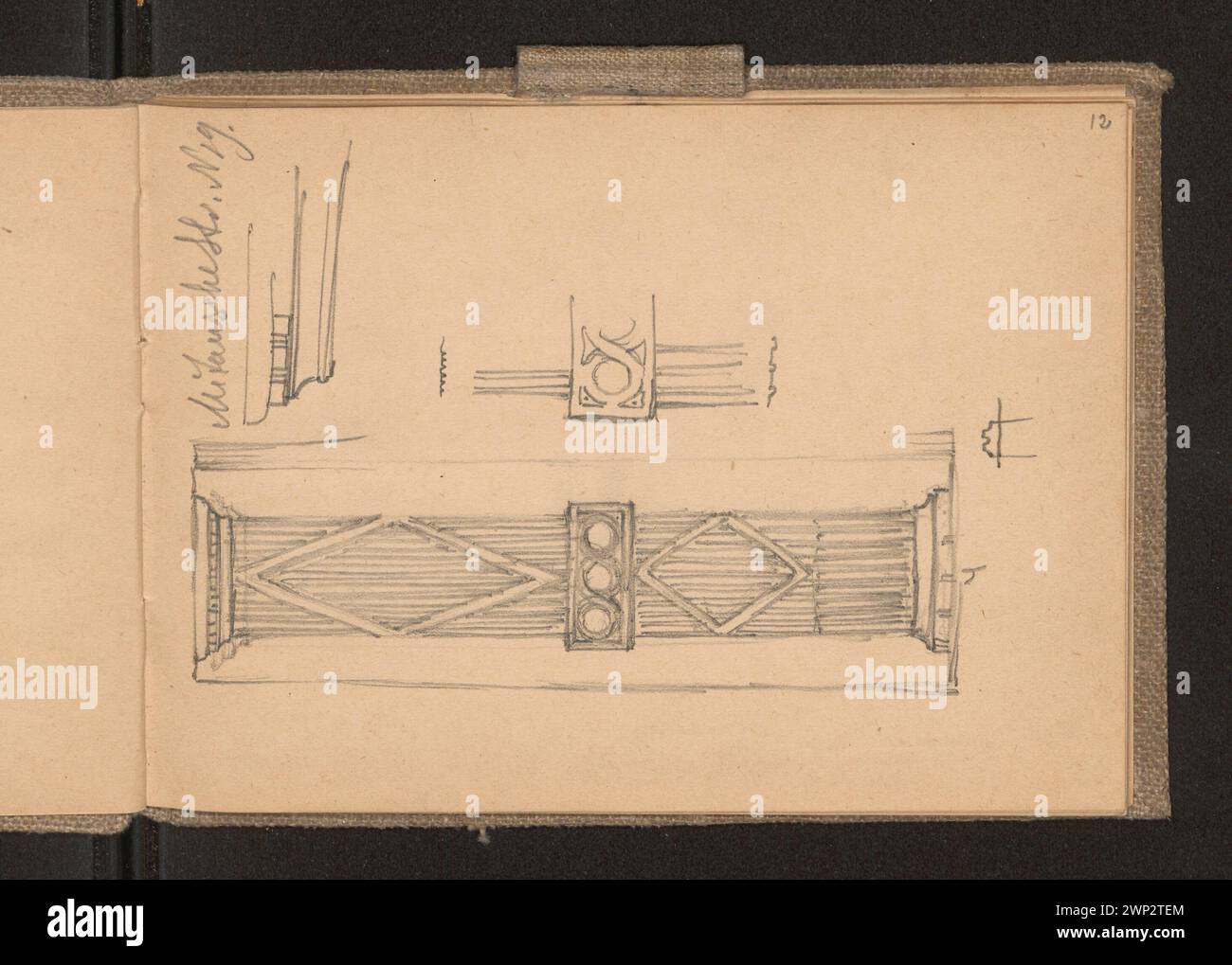 Dettagli della decorazione classicista della porta; Ruszczyc, Ferdynand (1870-1936); 1902 (1902-00-00-1902-00-00-00); Partage Plus, decorazioni architettoniche, dettagli architettonici, porte (arco. Foto Stock