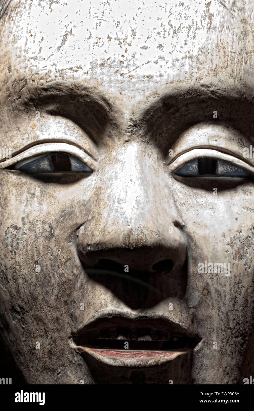 Naki-ZOH, Fushikizoh, una vecchia maschera tradizionale del Teatro giapponese Noh Foto Stock
