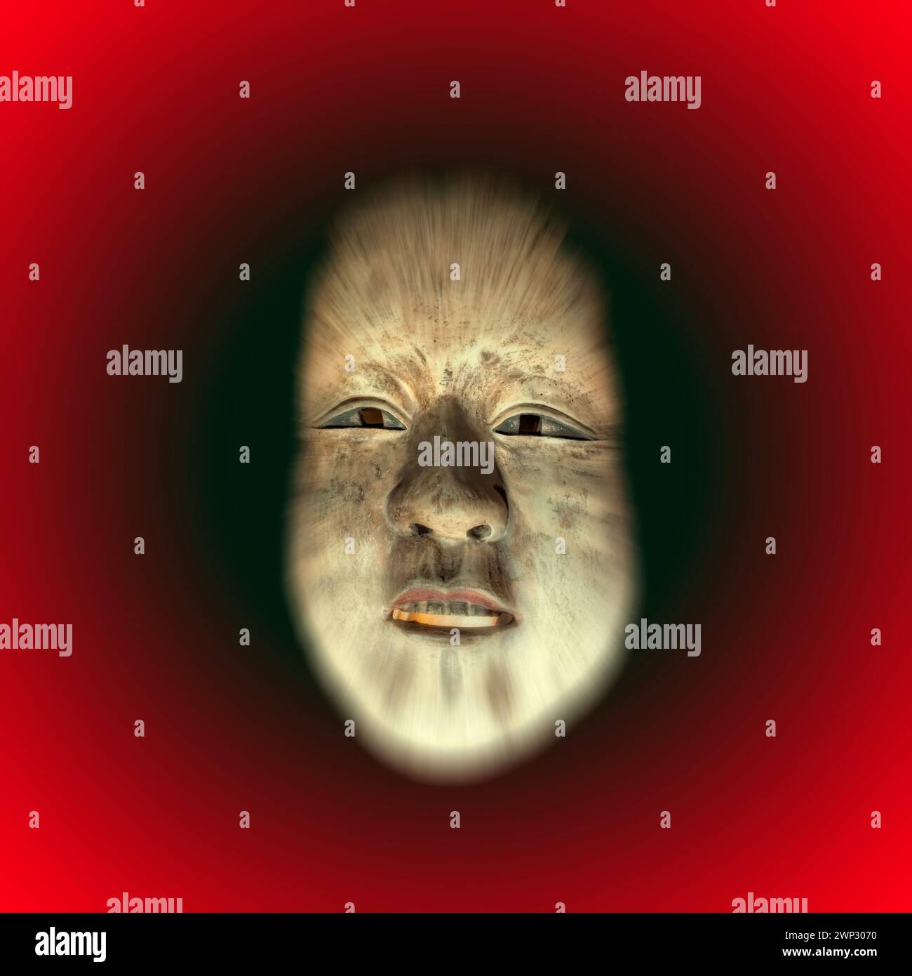 Naki-ZOH, Fushikizoh, una vecchia maschera tradizionale del Teatro giapponese Noh Foto Stock