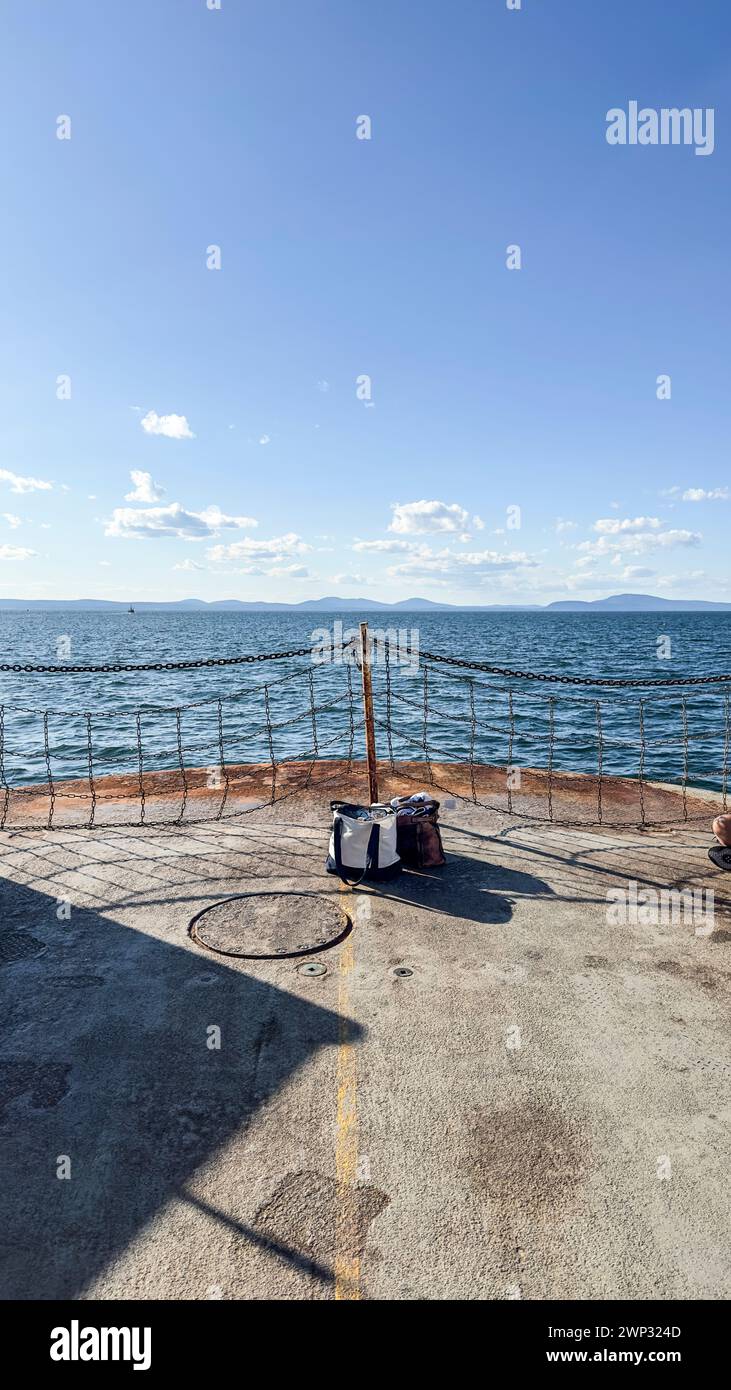 Viaggio in traghetto da Rockland a Vinalhaven, Maine, Stati Uniti Foto Stock