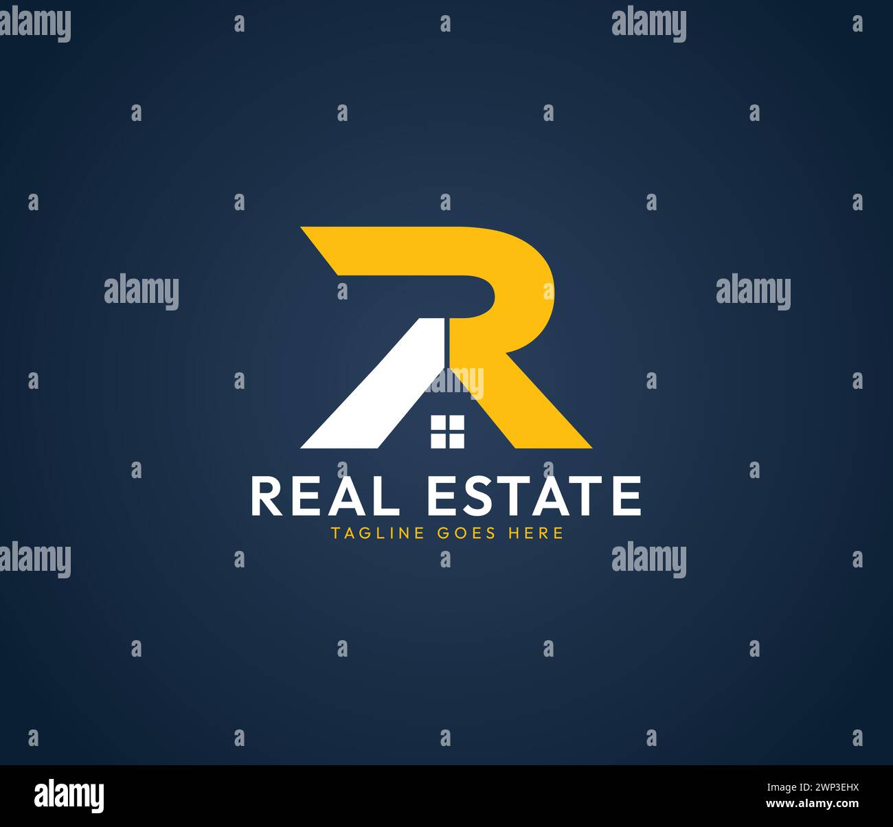 Modello logo Real Estate Business, logo Letter R, logo Casa, Logo Casa, Design vettoriale Illustrazione Vettoriale