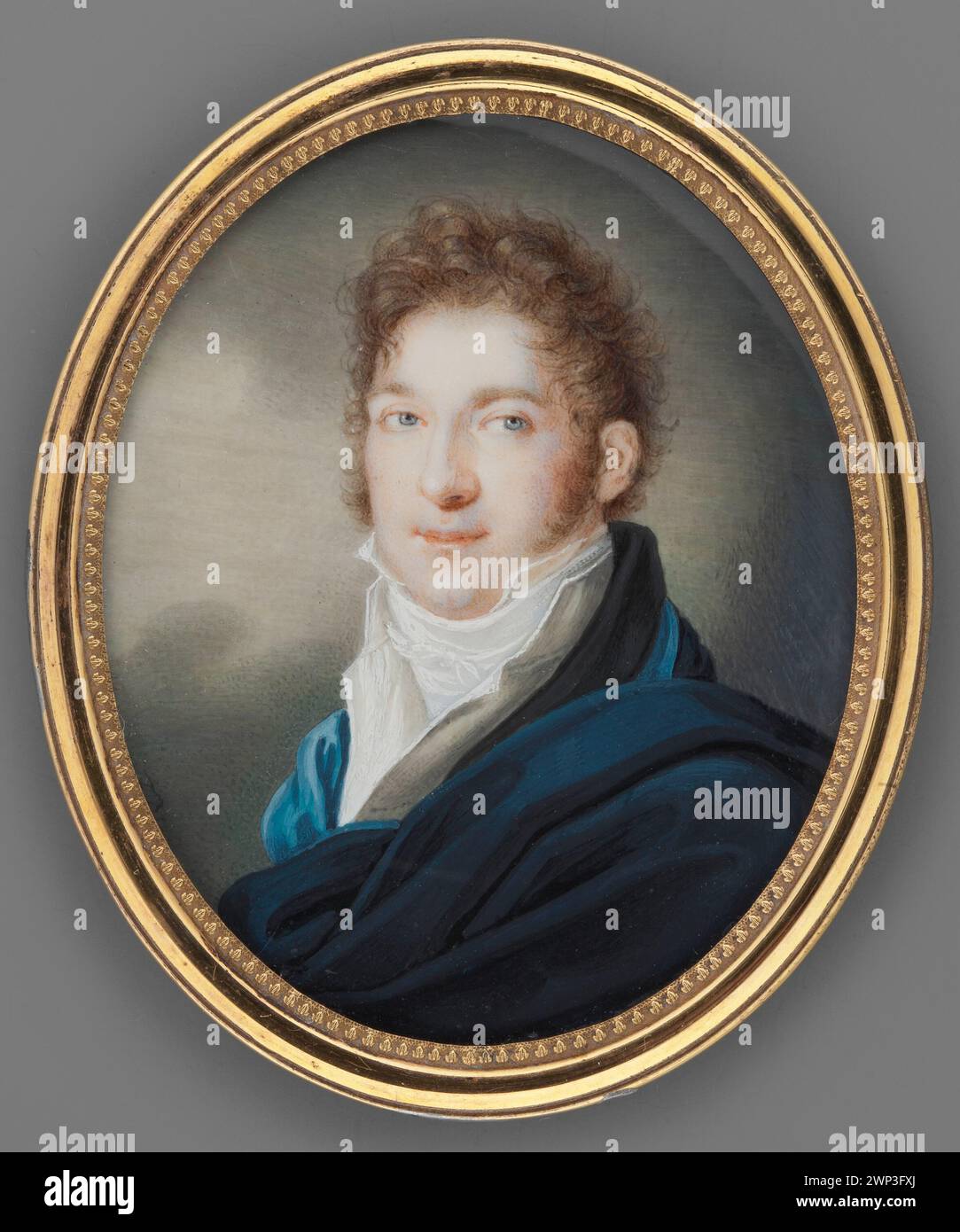 Ritratto del pittore Henryk (1785-1850) di Franciszek Ksawery Olexi Ski (1758-1826), che mostra il suo abbigliamento e l'acconciatura, conservato nella collezione di Ludwik Bryndza-Nacki. Foto Stock