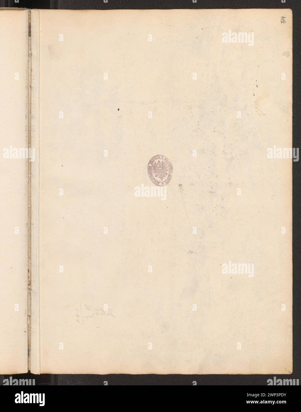 Pagina immutata; verso, azienda agricola a Covigliaia in Appennino; Blaschnik, Artù (1823-1918); 1853 (18-00-00-18-00-00); Appennino (Italia - catena montuosa), Covigliaia (Italia), Schlesisches Museum der Bildenden Künste (Wrocław - 1880-1945) - collezione, Toscana (Italia), Wrocław (Voivodato di Dolnośląskie), Italia (stato), montagne, paesaggi, paesaggi , piani di edifici agricoli, villaggi, edifici rurali Foto Stock