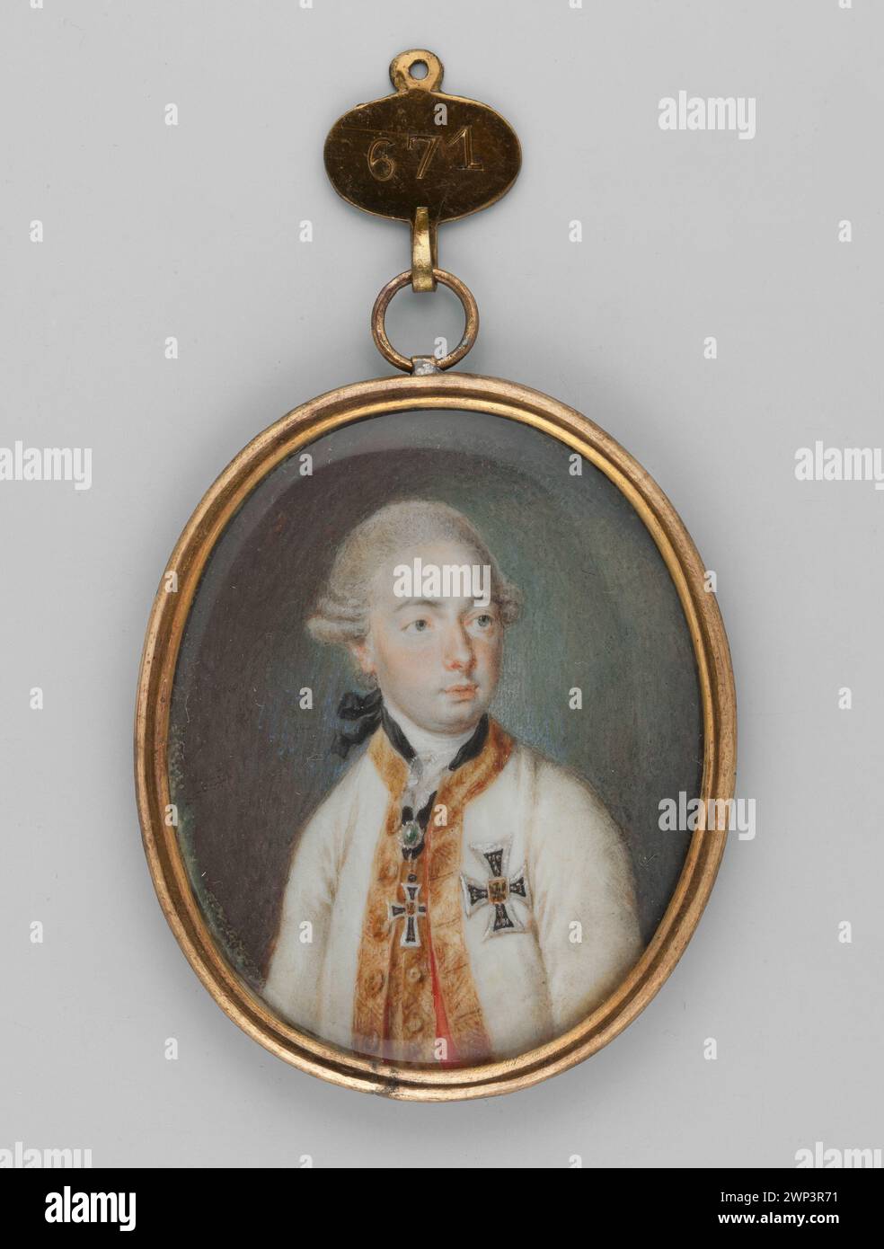 Maksymilian Franciszek Asburgo, Archs Austrian.maximilian II Franz von Österreich (1756-1801), Archs Austrian; 1780 (1780-00-00-1780-00-00);miniature straniere, uomini, copricapo, ordini, ritratti, ritratti da uomo, costumi, righelli, soldati Foto Stock