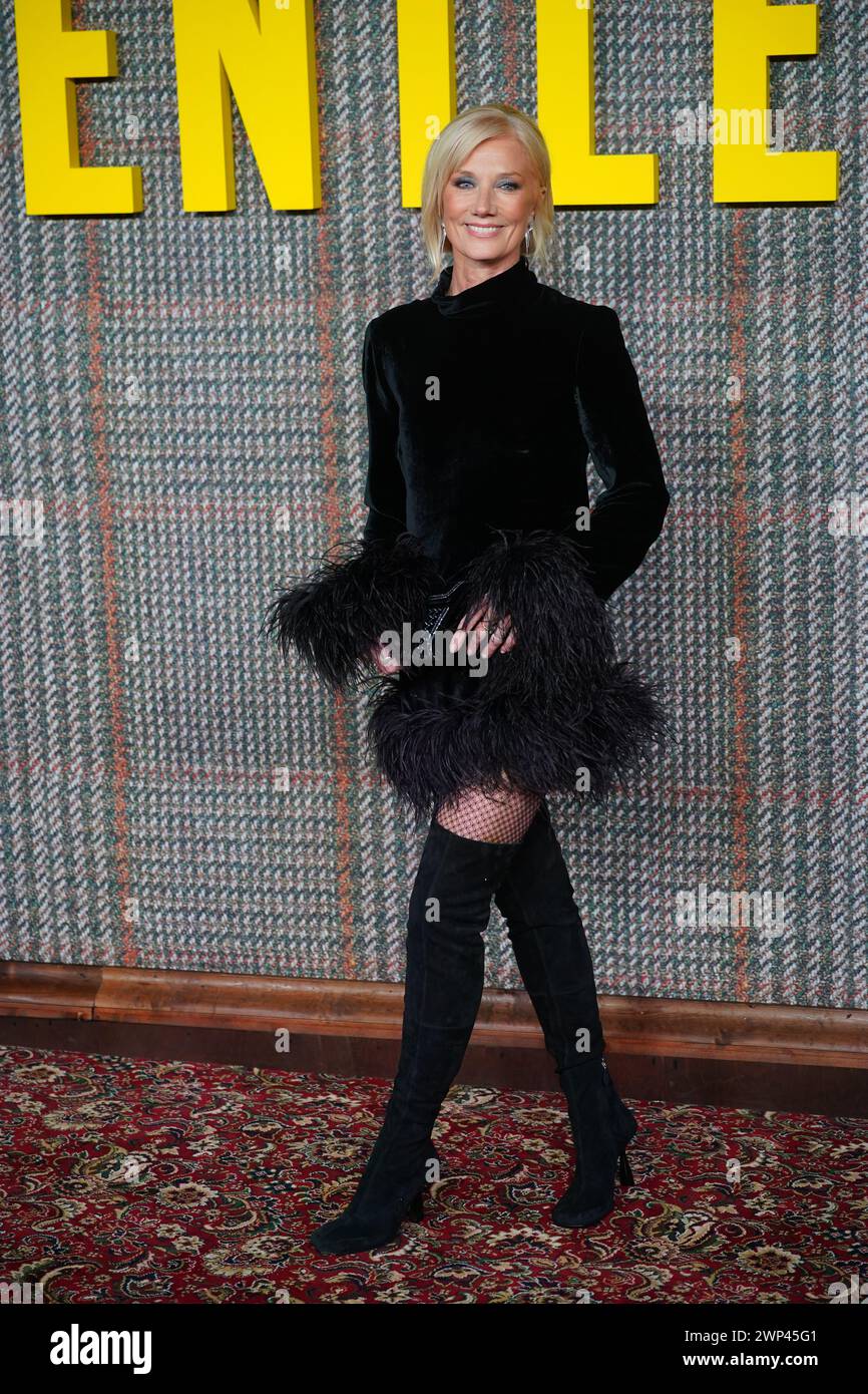 Joely Richardson partecipa alla prima della serie Netflix The Gentlemen al Theatre Royal Drury Lane, Londra. Data foto: Martedì 5 marzo 2024. Foto Stock