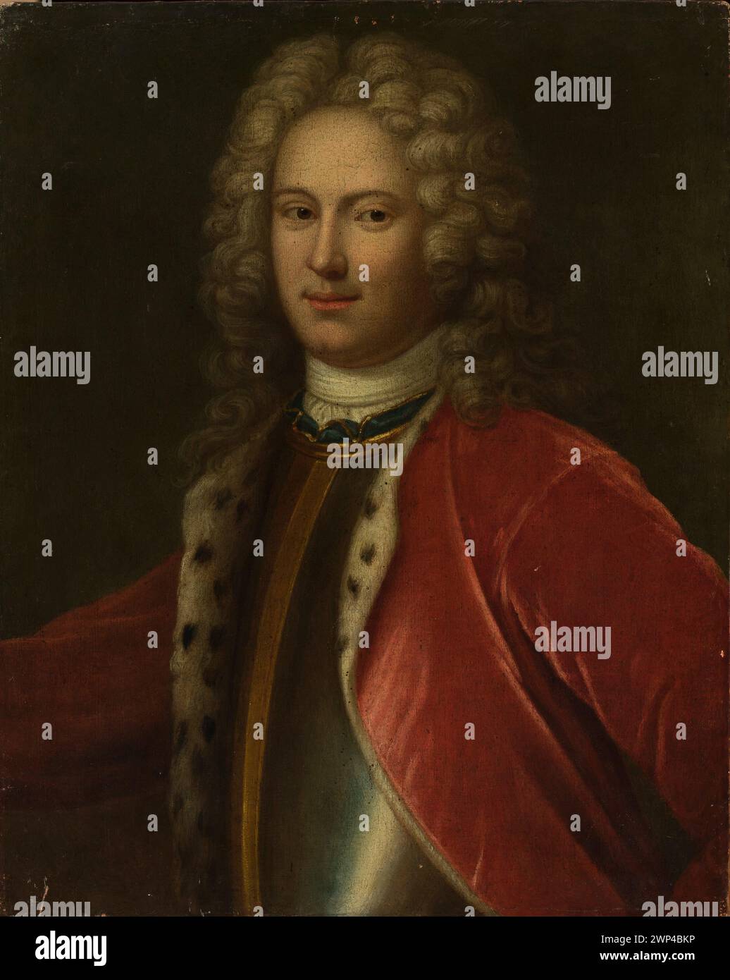 Ritratto del giovane; XVIII secolo (1700-00-00-1799-00-00-00-00); parrucche di leone, ritratti di uomini, ritratti di giovani, armature Foto Stock