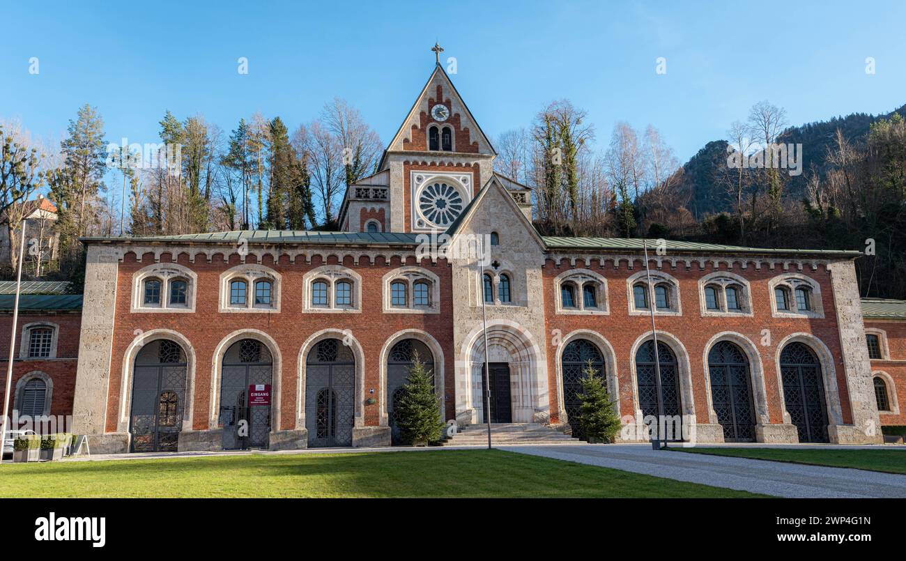 Vecchia salina a Bad Reichenhall, una città termale nelle Alpi bavaresi in Germania, vicino a Salisburgo, Austria Foto Stock