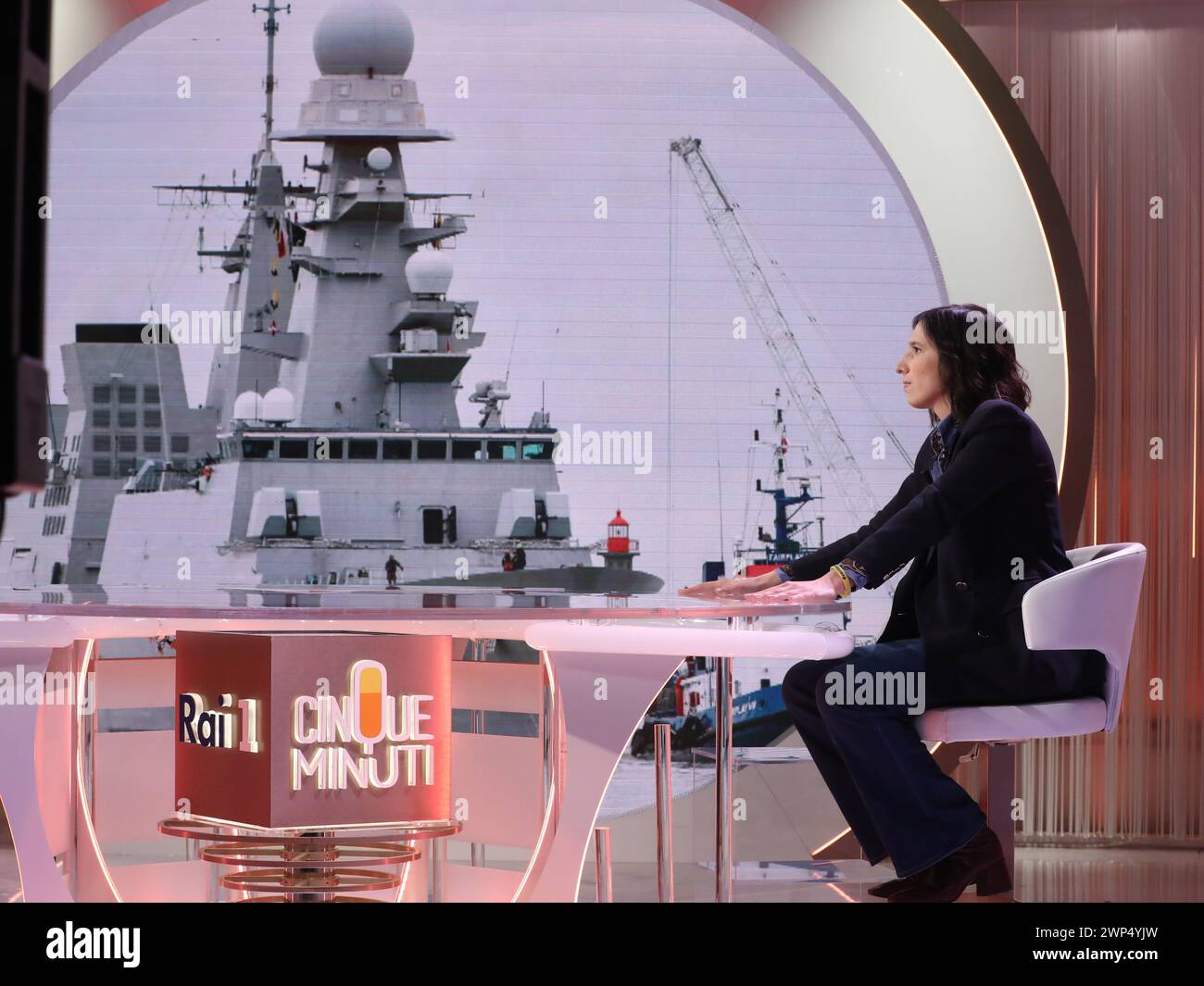 Roma, Italia. 5 marzo 2024. Roma, Rai ex Teulada Studios, trasmissione televisiva "cinque minuti". Nella foto: Elly Schlein Credit: Independent Photo Agency/Alamy Live News Foto Stock