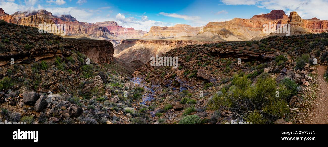 Tonto Trail, Grand Canyon National Park, Arizona, Stati Uniti Foto Stock