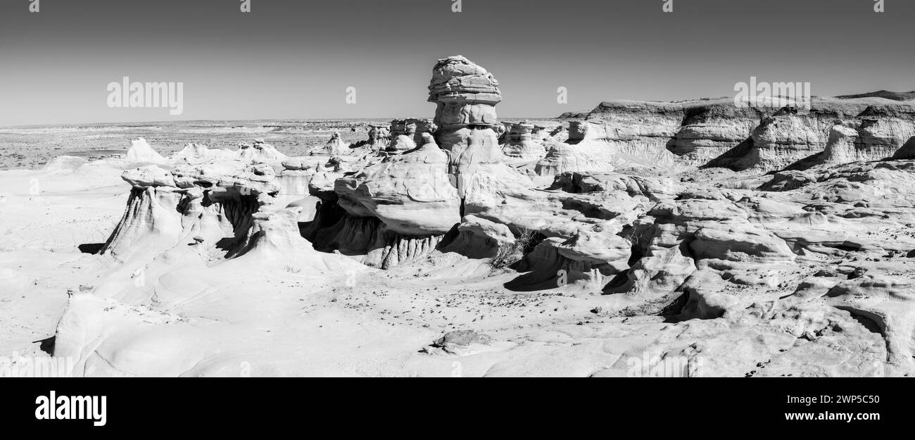 Formazioni rocciose nel deserto, New Mexico, Stati Uniti Foto Stock