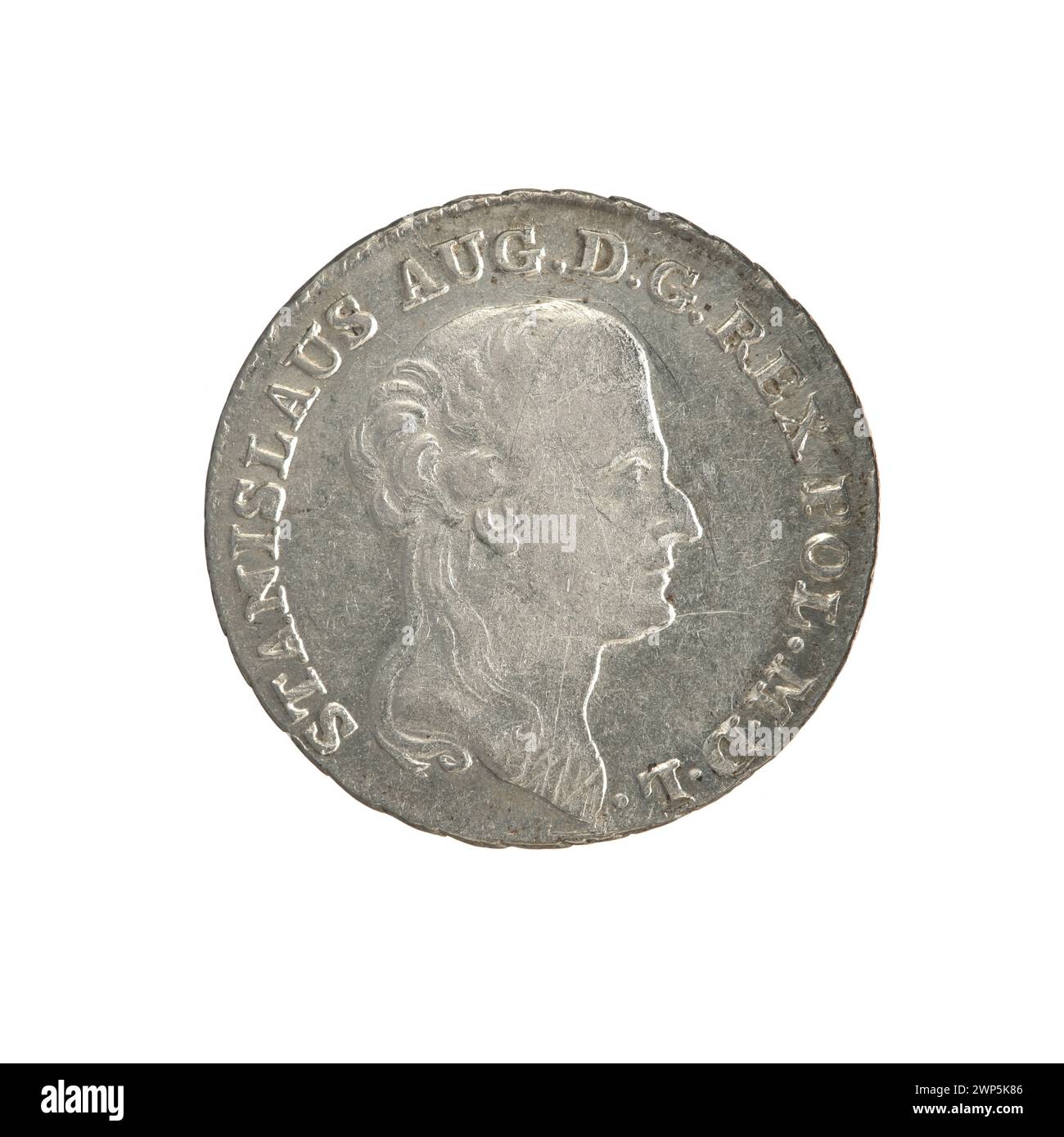 Moneta d'incoronazione del 1789 raffigurante il monarca polacco Stanisław August Poniatowski, creata da Efraim Brenn. Foto Stock