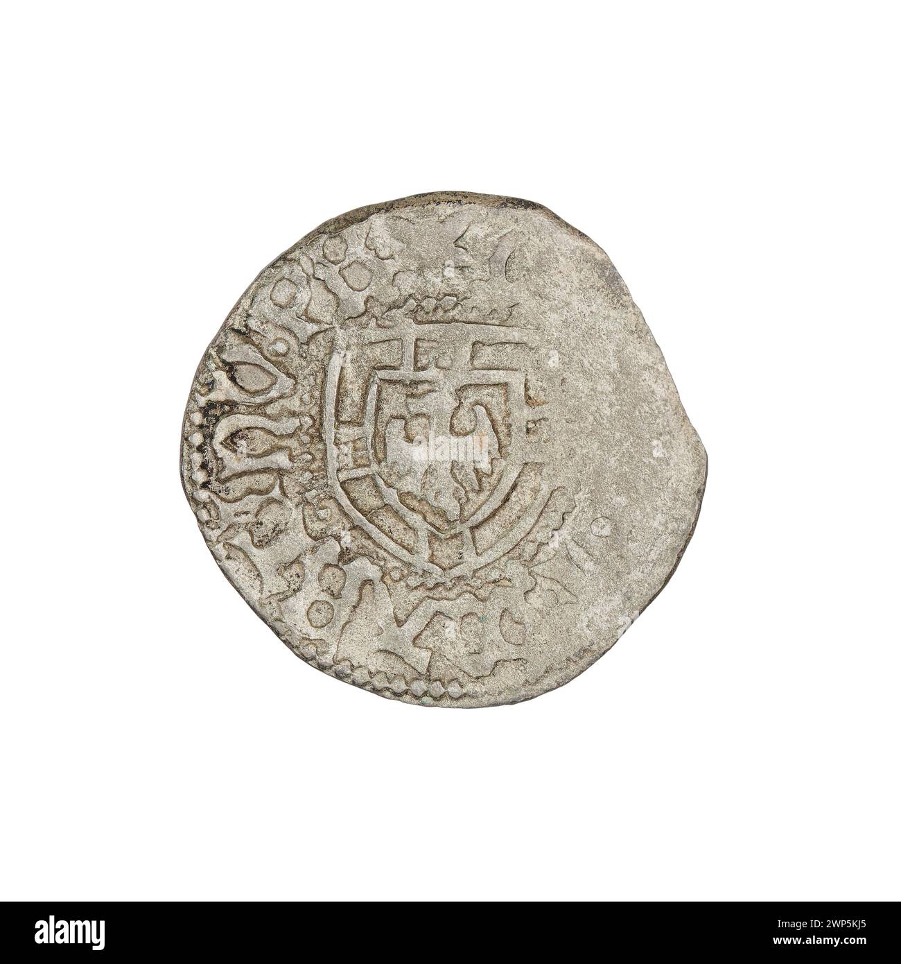 Illustrazione di "Scià della Croce" relativa al Gran Maestro Marcin Truchssess von Wetzhausen, creato da Hans Wesner intorno al 1480. Foto Stock