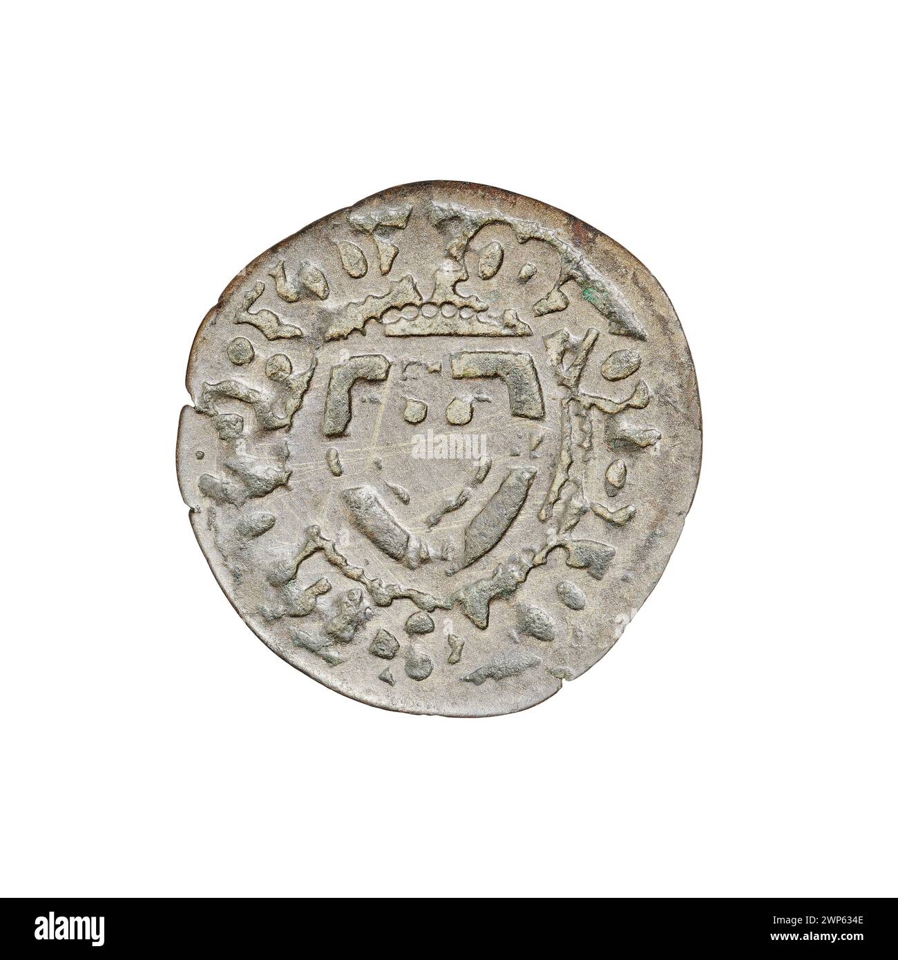 Illustrazione dello scià della Croce dal 1477 al 1489 sotto il Gran Maestro Marcin Truchssess von Wetzhausen con Hans Wesner. Foto Stock