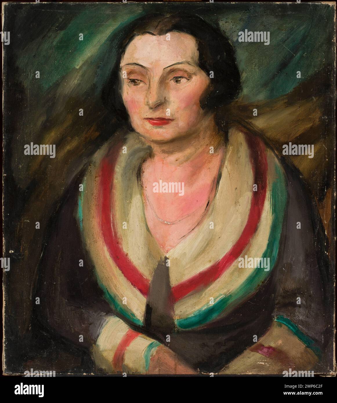 Ritratto di Eugeniusz Zak; 1. PO. XX secolo (1901-00-00-1950-00-00-00); pittura contemporanea, ritratti femminili, messaggio (provenienza) Foto Stock