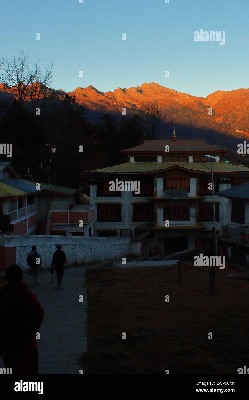 famoso monastero di tawang, luogo storico di popolare destinazione turistica della stazione collinare di tawang nell'arunachal pradesh, nel nord-est dell'india Foto Stock