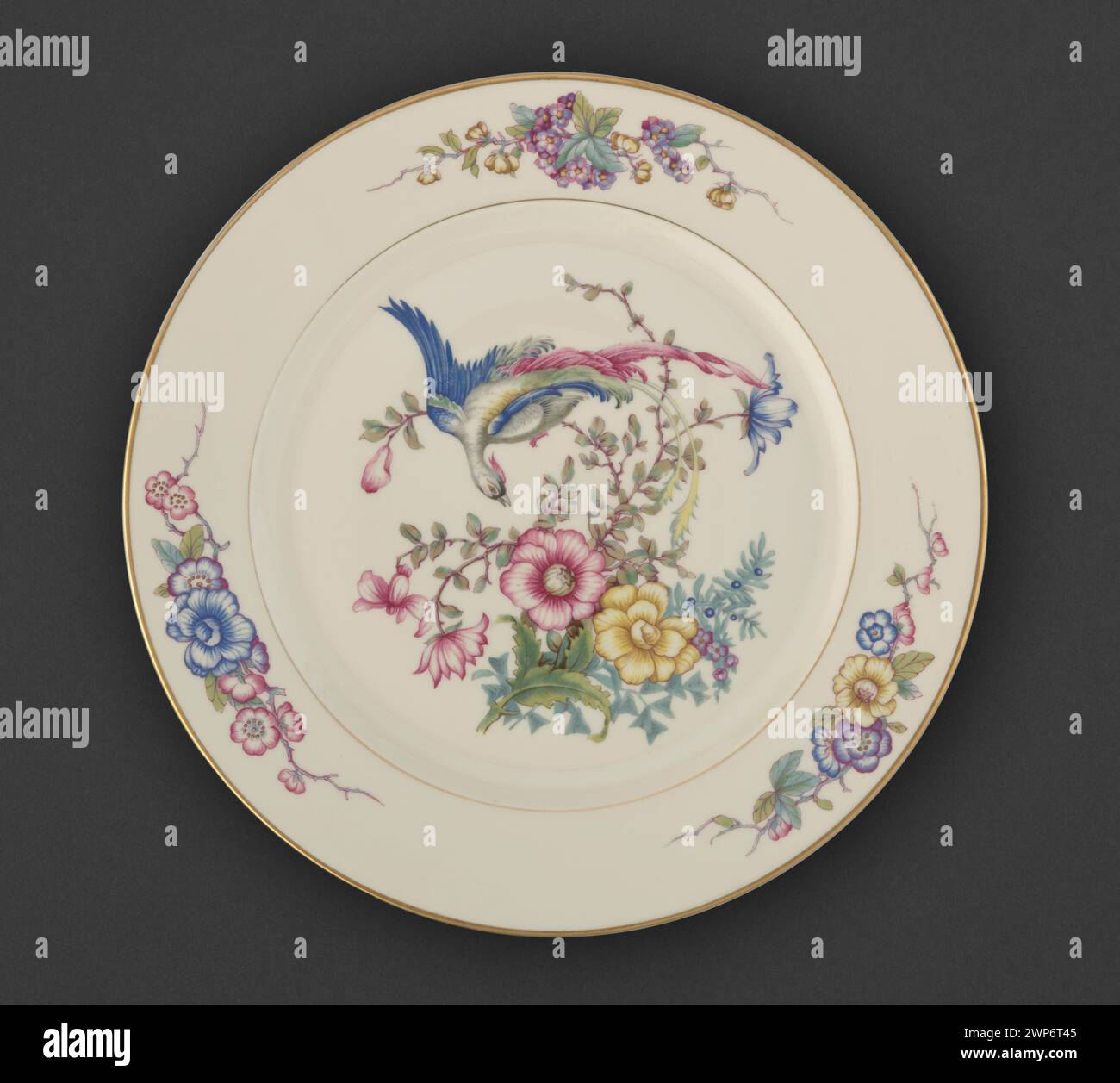 Placca decorativa Rosenthal della fabbrica Selb, prodotta tra il 1925 e il 1941, che rappresenta la produzione tedesca di porcellana. Foto Stock