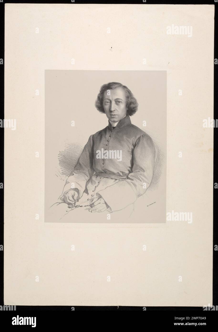 Ritratto del sacerdote Aleksander Jełowiecki; Lemercier, Rose Joseph (Parigi; impianto litografico; 1828-Post 1899); 1858 (1801-00-00-1900-00-00); Foto Stock