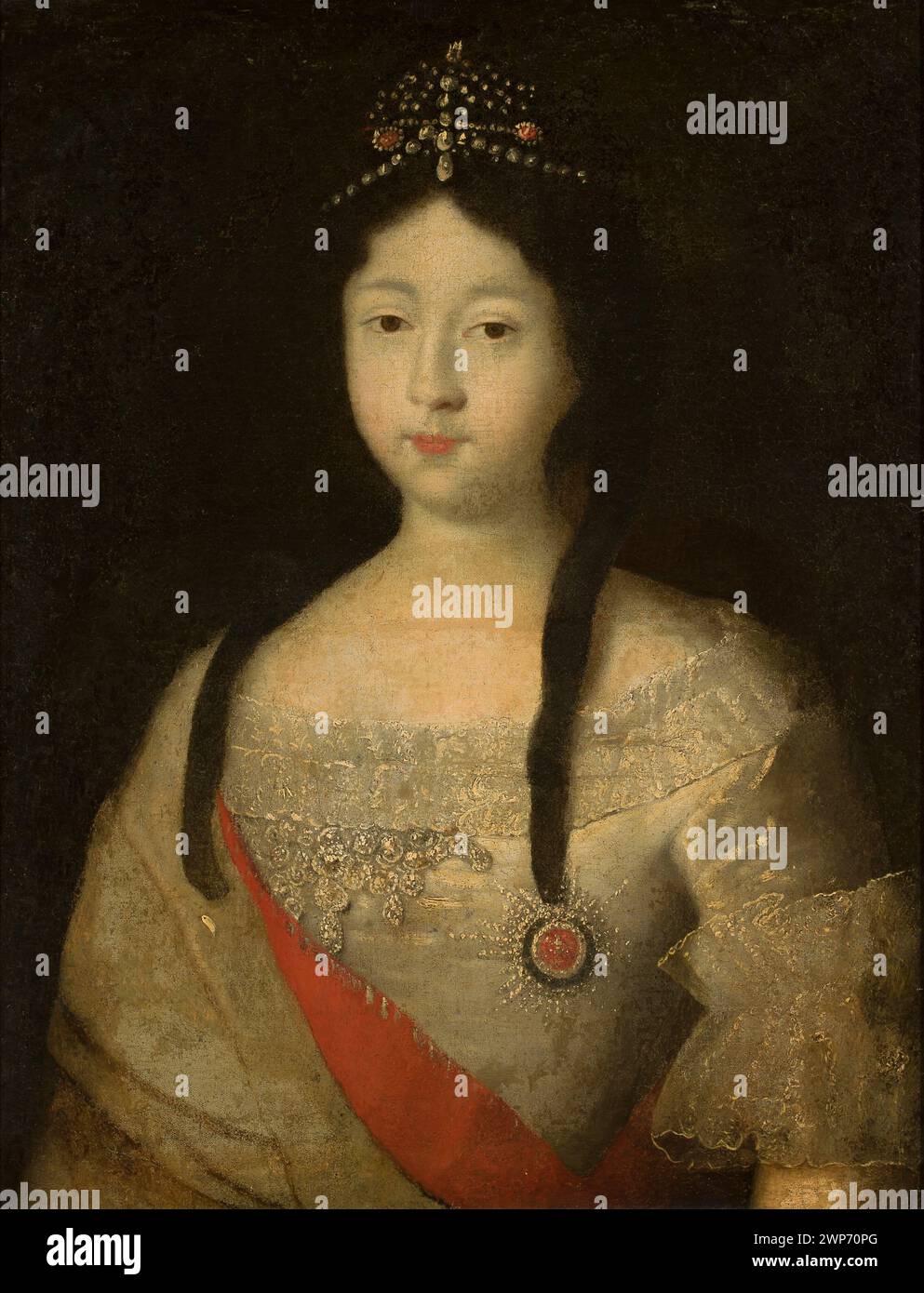 Ritratto del libro Anna Petrovna; Caravaque, Luigi (1684-1754); XVIII secolo (1701-00-00-1800-00-00-00);aristocrazia, pittura francese, ritratti di donne Foto Stock