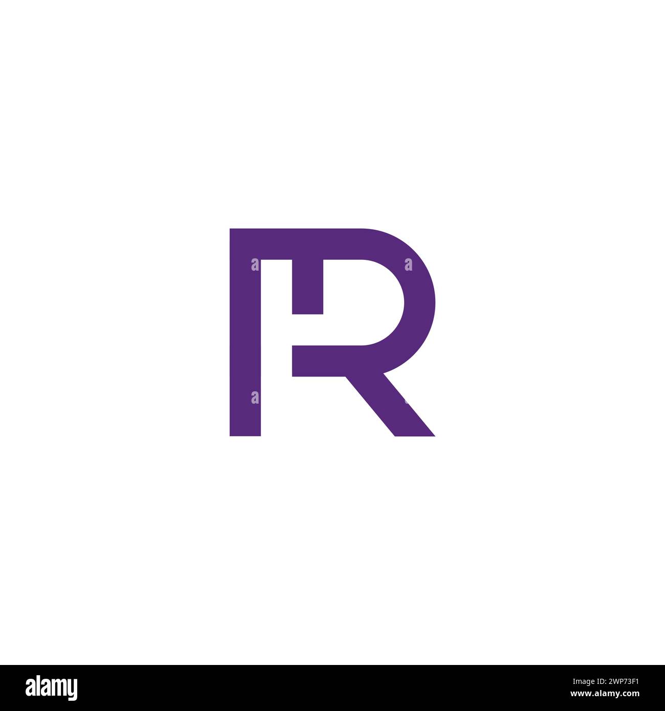 Logo Rd Simple. Design icona lettera R. Illustrazione Vettoriale