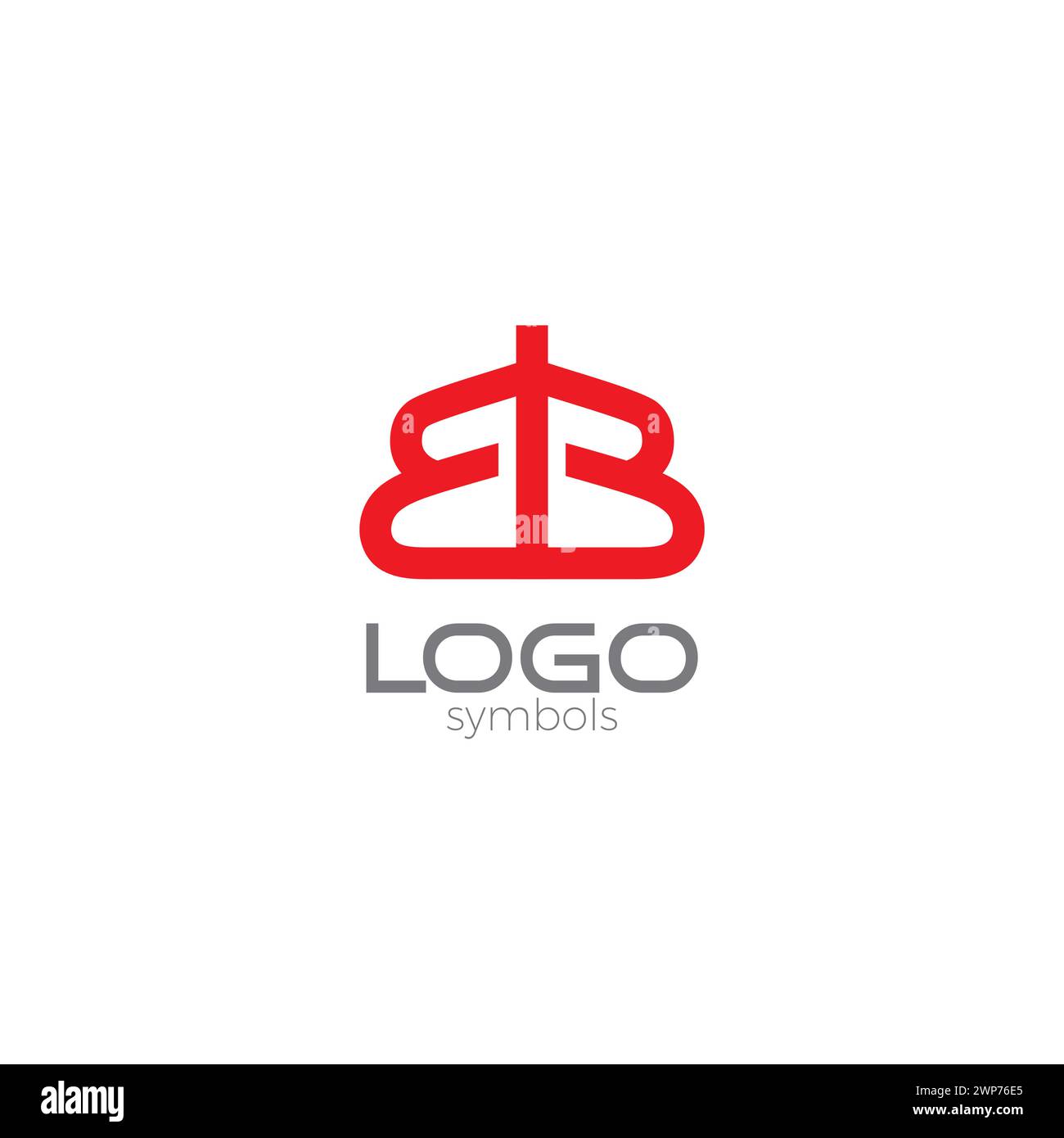Design con logo BB. Lettera BB icona vettore Illustrazione Vettoriale