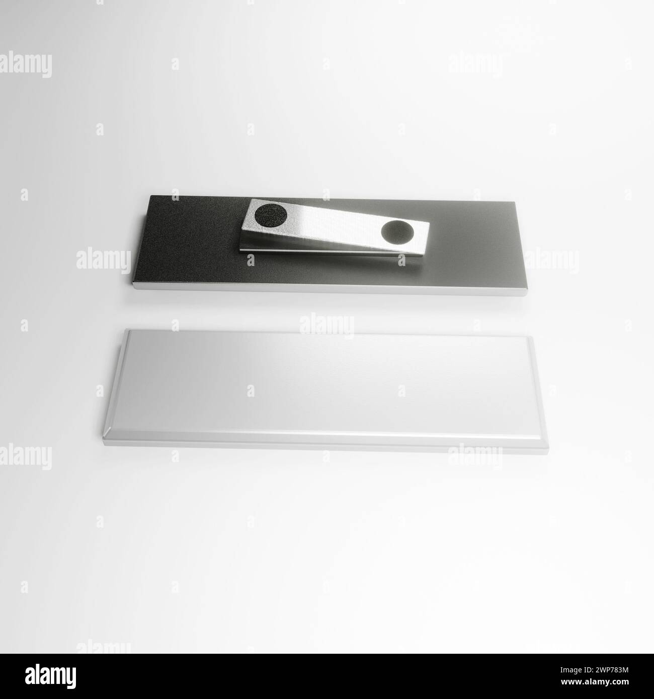 Nome immagine di rendering 3d del badge Mockup Foto Stock