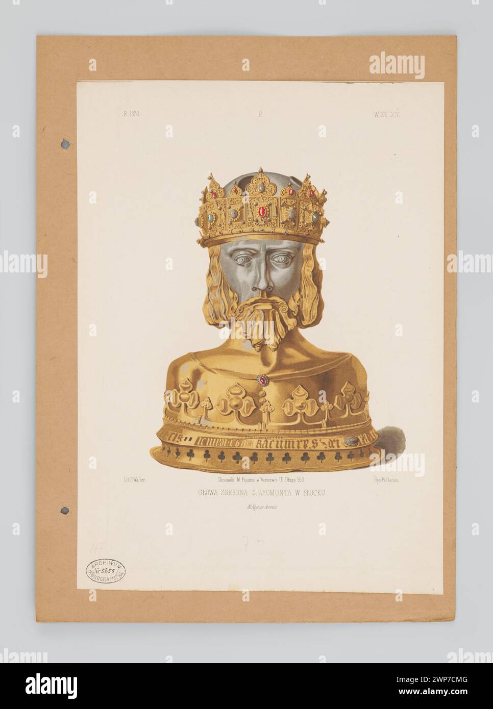 Illustrazione della sorella d'argento Zygmunt in P Ocko, che mostra le arti medaline dell'età della rinascita dopo il XVII secolo, documentata da Przedziecki e Rastawiecki, stampata a Varsavia e Parigi dai Fajans tra il 1853 e il 1855. Foto Stock