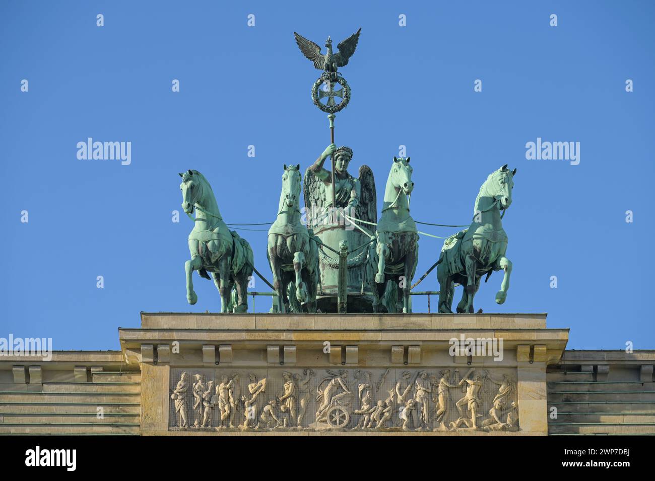 Quadriga, Brandenburger Tor, Pariser Platz, Mitte, Berlino, Deutschland *** Local Caption *** , Berlin, Deutschland Foto Stock