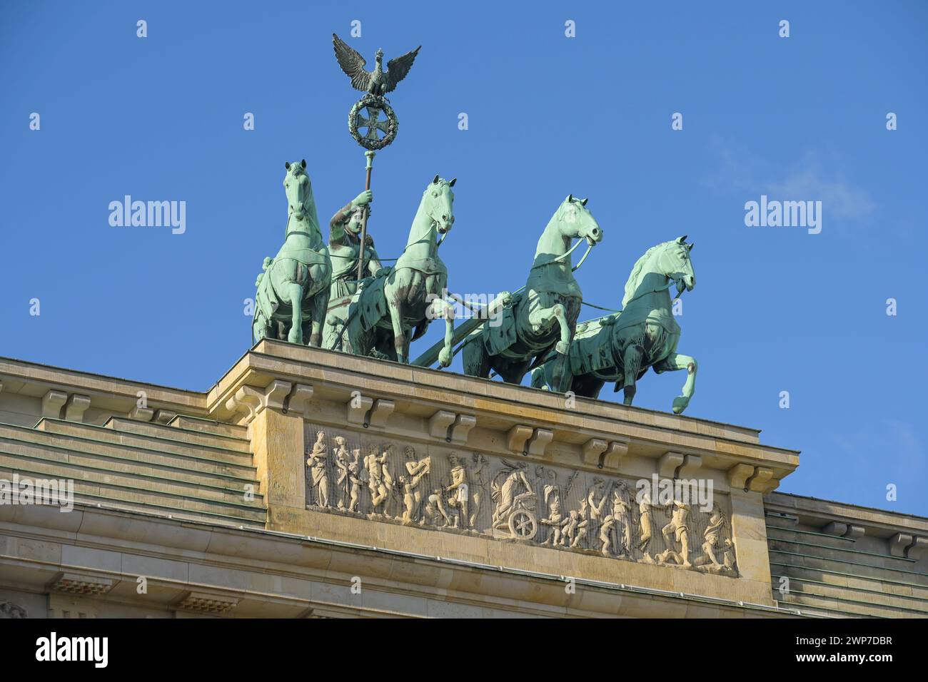 Quadriga, Brandenburger Tor, Pariser Platz, Mitte, Berlino, Deutschland *** Local Caption *** , Berlin, Deutschland Foto Stock