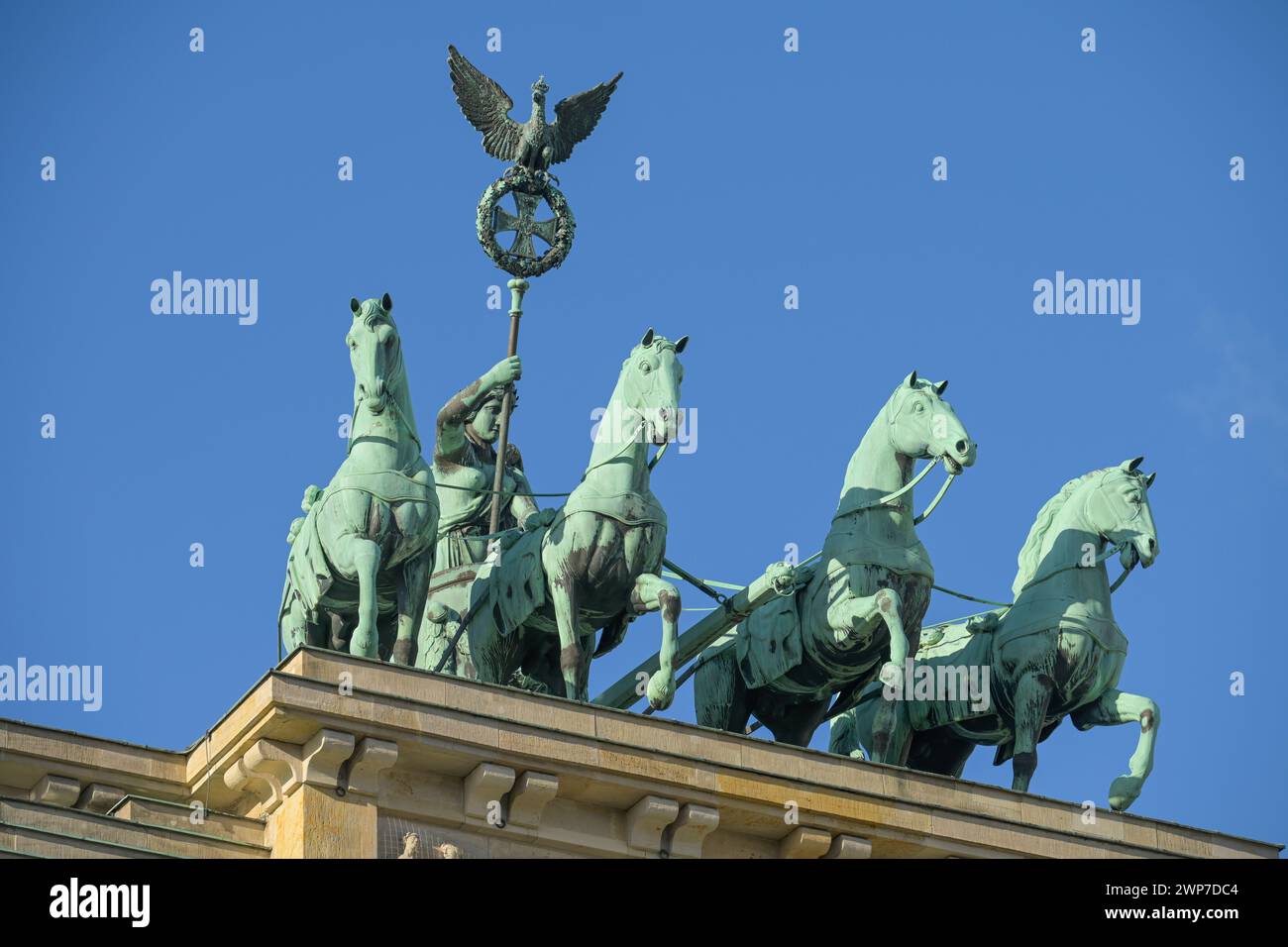 Quadriga, Brandenburger Tor, Pariser Platz, Mitte, Berlino, Deutschland *** Local Caption *** , Berlin, Deutschland Foto Stock