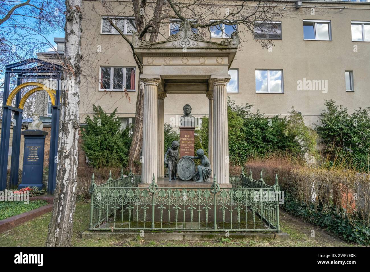 Johann Friedrich August Borsig, Grab, Dorotheenstädtischer Friedhof, Chausseestraße, Mitte, Berlino, Germania Foto Stock