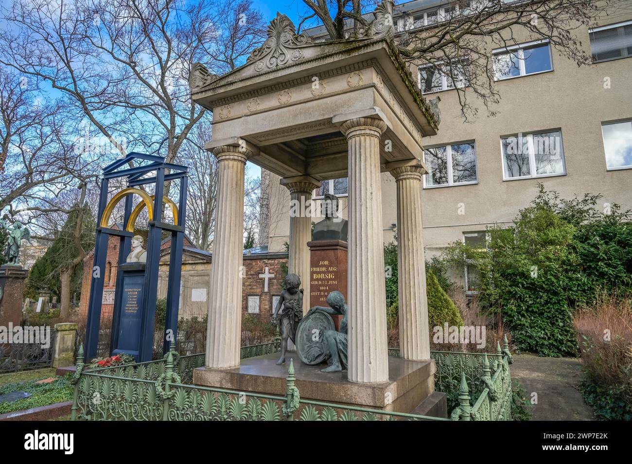 Johann Friedrich August Borsig, Grab, Dorotheenstädtischer Friedhof, Chausseestraße, Mitte, Berlino, Germania Foto Stock